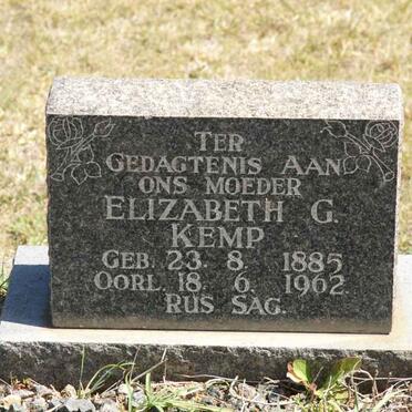 KEMP Elizabeth G. 1885-1962