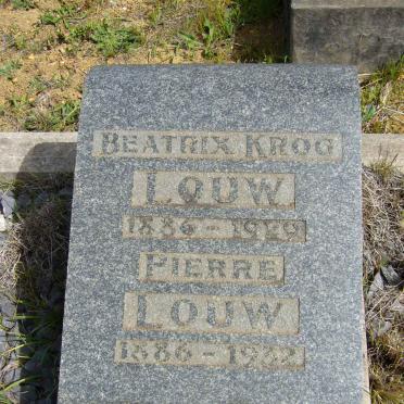 LOUW Pierre 1886-1942 &amp; Beatrix KROG 1886-1928