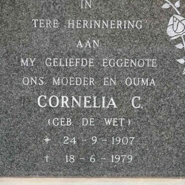 LOMBAARD Cornelia nee DE WET 1907-1979