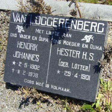 LOGGERENBERG Hendrik Johannes, van 1902-1978 &amp; Hester H.S. LöTTER 1901-