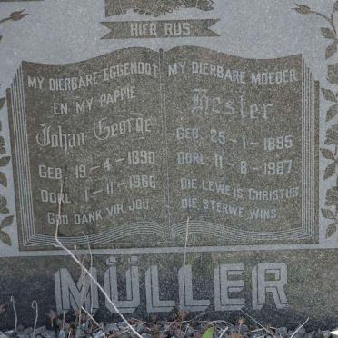 MüLLER Johan George 1890-1966 &amp; Hester 1895-1987