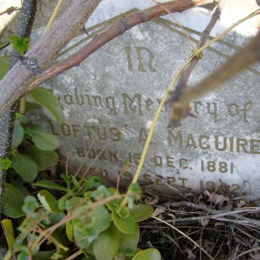 MAGUIRE Loftus A. 1881-1942