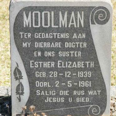 MOOLMAN Esther Elizabeth 1839-1961