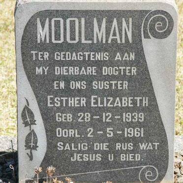 MOOLMAN Esther Elizabeth 1839-1961