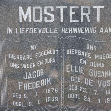 MOSTERT Jacob Frederik 1879-1969 &amp; Ellie Susanna DE VOS 1882-1970