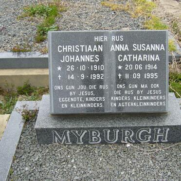 MYBURGH Christiaan Johannes 1910-1992 &amp; Anna Susanna Catharina 1914-1995