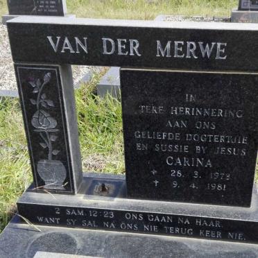 MERWE Carina, van der 1973-1981