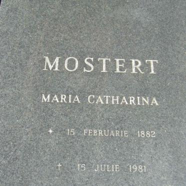 MOSTERT Maria Catharina 1882-1981