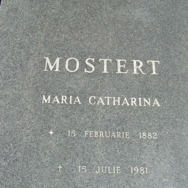 MOSTERT Maria Catharina 1882-1981