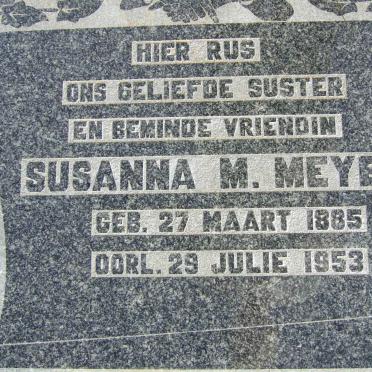 MEYER Susanna M. 1885-1953