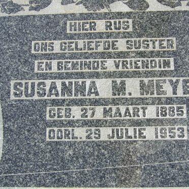 MEYER Susanna M. 1885-1953