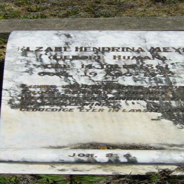 MEYER Elzabe Hendrina nee HUMAN 1861-1832
