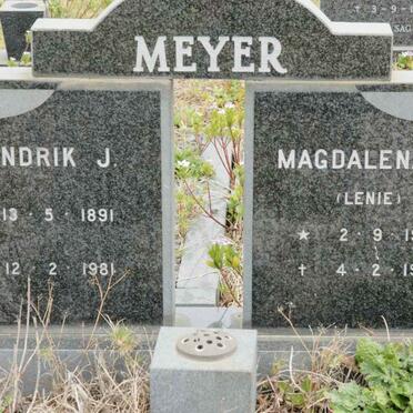 MEYER Hendrik J. 1891-1981 &amp; Magdalena W. 1901-1983
