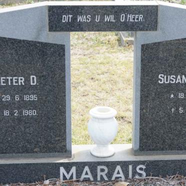 MARAIS  Pieter D. 1895-1980 &amp; Susanna M.M. 1899-1965