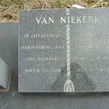 NIEKERK Pree, van 1904-1998