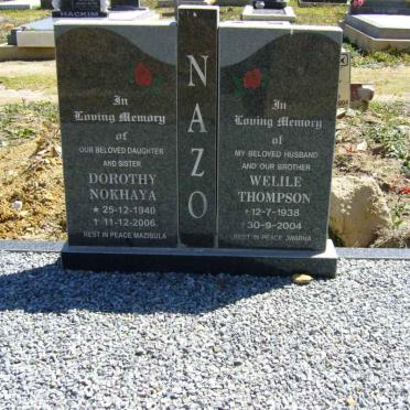 NAZO Welile Thompson 1938-2004 &amp; Dorothy NOKHAYA 1940-2006