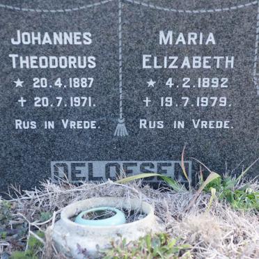 OELOFSEN Johannes Theodorus 1887-1971 &amp; Maria Elizabeth 1892-1979