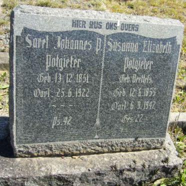 POTGIETER Sarel Johannes P. 1851-1922 &amp; Susanna Elizabeth DEETLEFS 1855-1942