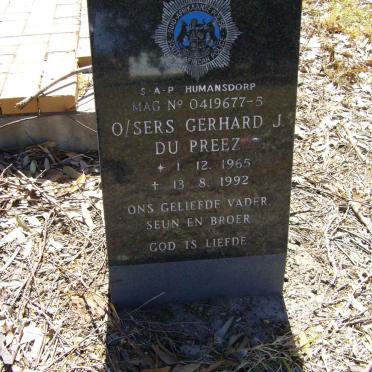 PREEZ Gerhard J., du 1965-1992