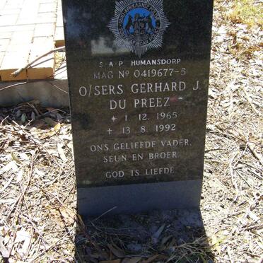 PREEZ Gerhard J., du 1965-1992