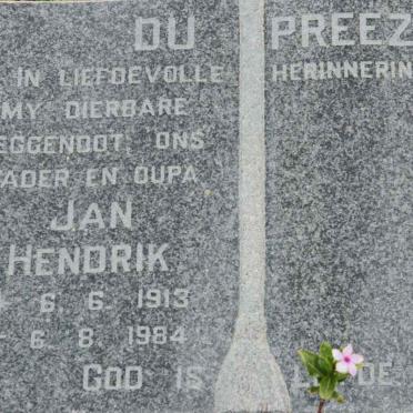 PREEZ Jan Hendrik, du 1913-1984