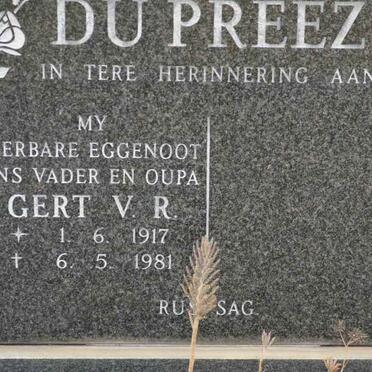 PREEZ Gert V.R., du 1917-1981
