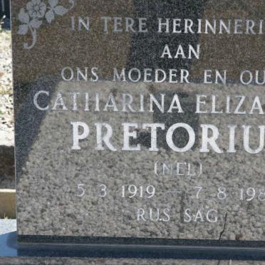 PRETORIUS Catharina Elizabeth nee NEL 1919-1984