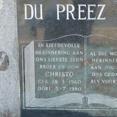 PREEZ Christo, du 1960-1980