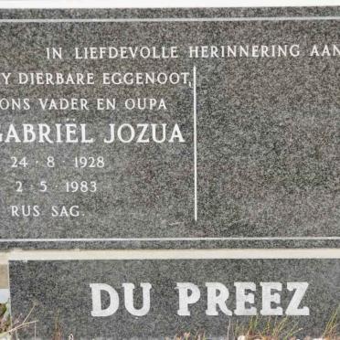 PREEZ Gabriël Jozua, du 1918-1983