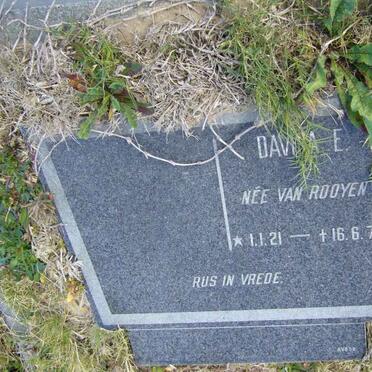 POTGIETER Davita E. nee VAN ROOYEN 1921-1974