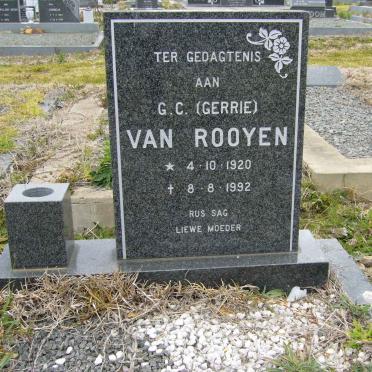 ROOYEN G.C., van 1920-1992