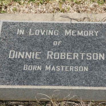 ROBERTSON Dinnie nee MASTERSON