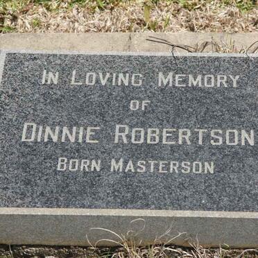 ROBERTSON Dinnie nee MASTERSON