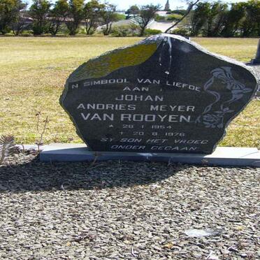 ROOYEN Johan Andries Meyer, van 1954-1976