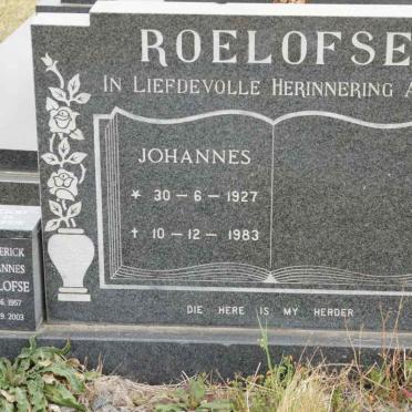 ROELOFSE Johannes 1927-1983  :: ROELOFSE Fredreick Johannes 1957-2003