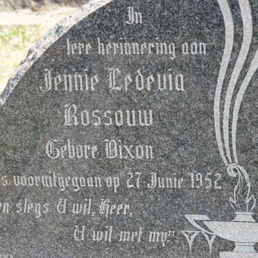 ROSSOUW Jennie Ledevia nee DIXON -1952
