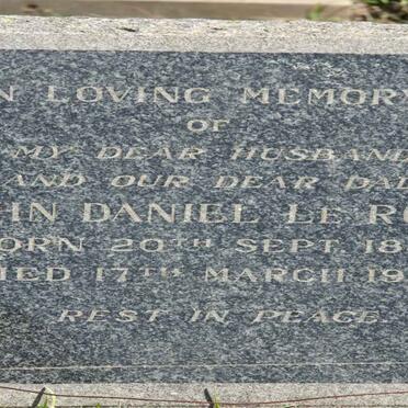 ROUX John Daniel, le 1892-1850