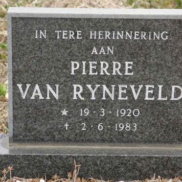 RYNEVELD Pierre, van 1920-1983