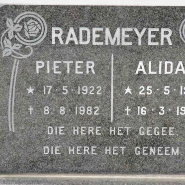RADEMEYER Pieter 1922-1982 &amp; Alida 1931-1993