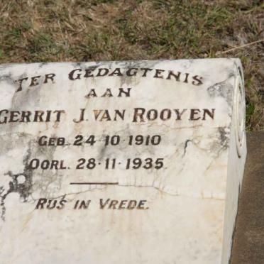 ROOYEN Gerrit J., van 1910-1935