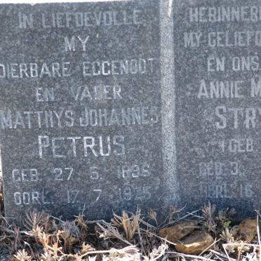 STRYDOM Petrus 1896-1975 &amp; Annie Margaret RENS 1895-1972