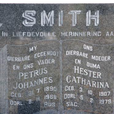 SMITH Petrus Johannes 1890-1968 &amp; Hester Catharina 1907-1979