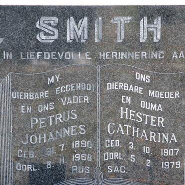 SMITH Petrus Johannes 1890-1968 &amp; Hester Catharina 1907-1979