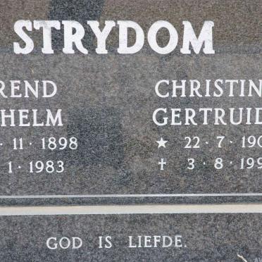 STRYDOM Barend Wilhelm 1898-1983 &amp; Christina Gertruida 1902-1990
