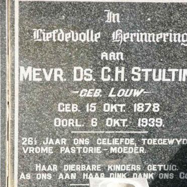 STULTING C.H. nee LOUW 1878-1939