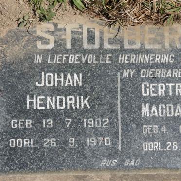 STOEDER Johan Hendrik 1902-1970 &amp; Gertruida Magdalena 1917-1969