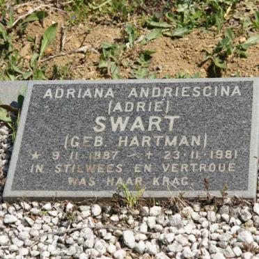 SWART Adriana Andriesina nee HARTMAN 1887-1981