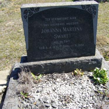 SWART Johanna Martina nee DU TOIT 1871-1952