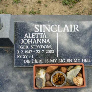 SINCLAIR Aletta Johanna nee STRYDOM 1947-2003