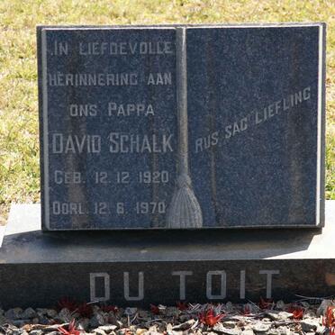 TOIT David Schalk, du 1920-1970